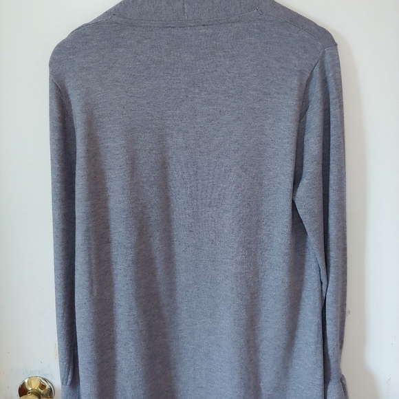 ISAAC Mizrahi Gray Duster Cardigan Size M - Picture 9 of 16